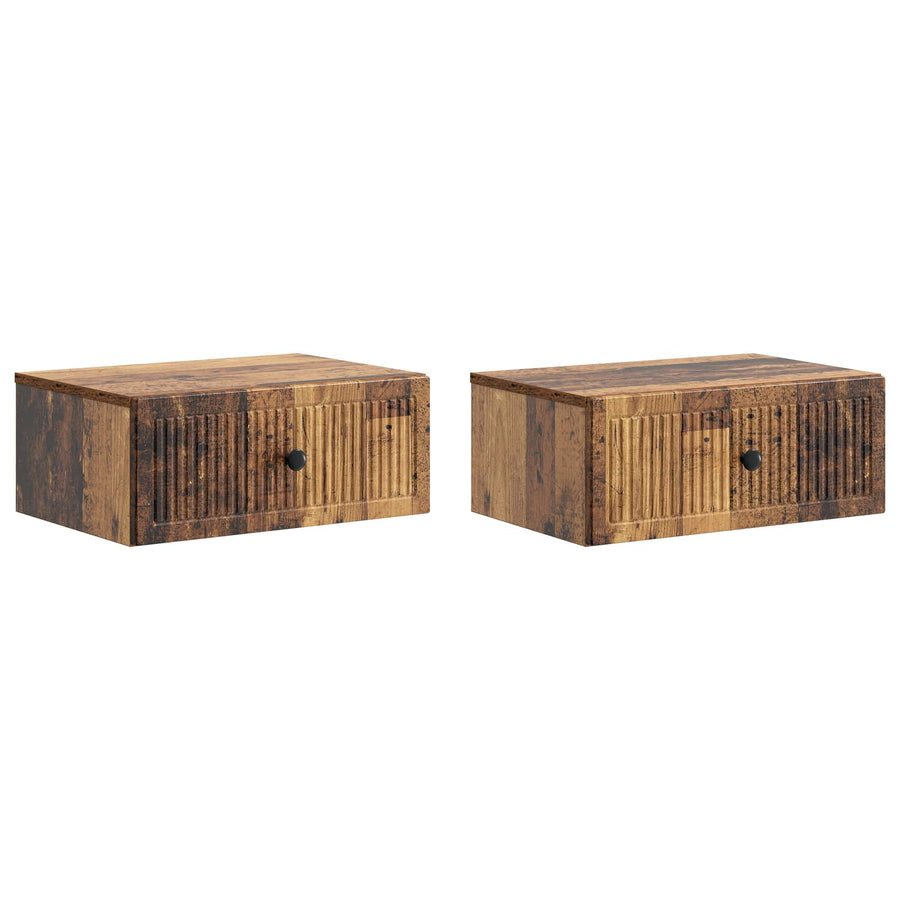 Nachtkastje 2 pcs Oud hout 49 x 34,5 x 20 cm Bewerkt hout