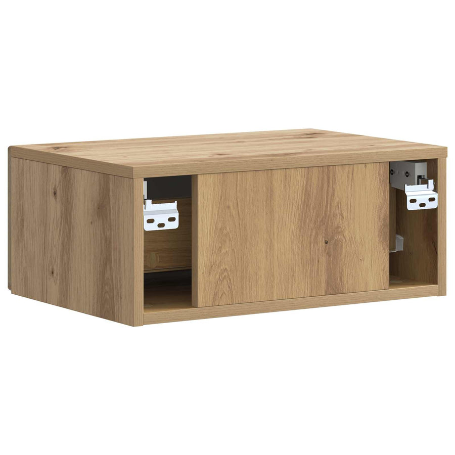 Nachtkastje Artisanaal eiken 49 x 34,5 x 20 cm Bewerkt hout