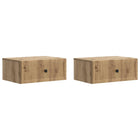 Bedside cabinet with drawer 2 pcs Artisan oak 49 x 34.5 x 20 cm