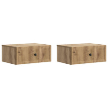 Nachtkastje met lade 2 pcs Artisanaal eiken 49 x 34,5 x 20 cm