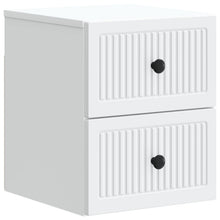 Wandbeugel Bedkast met lade Wit 33 x 34,5 x 40 cm Bewerkt hout