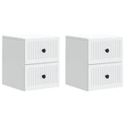 Wall Bracket for Folding Bed 2 pcs White 33 x 34.5 x 40 cm Engineered Wood