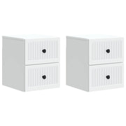 Nachtkastje 33x34.5x40 cm wit bewerkt hout 2 stuks