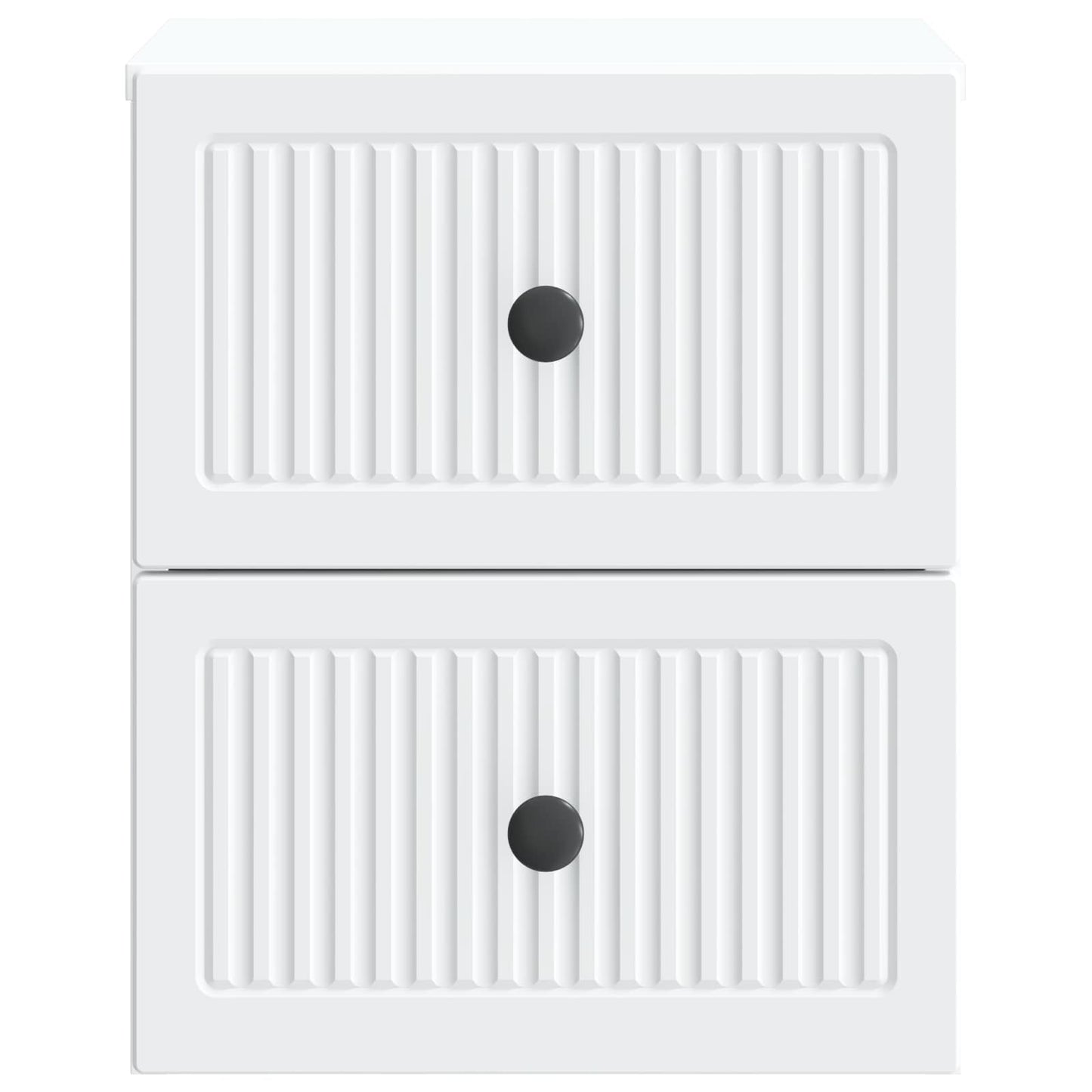 Wandbeugel Bedkast 2 pcs Wit 33 x 34,5 x 40 cm Bewerkt hout