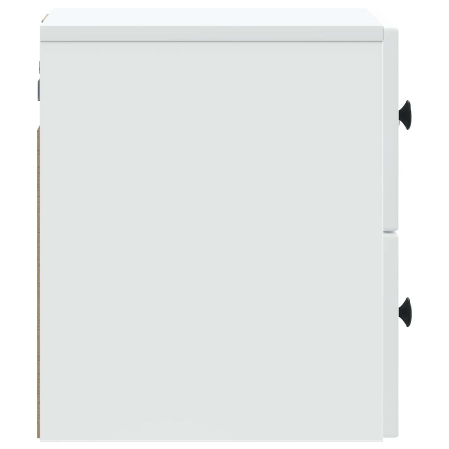 Wandbeugel Bedkast 2 pcs Wit 33 x 34,5 x 40 cm Bewerkt hout