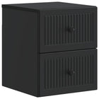 Wall Bracket Bed Cabinet Black 33 x 34.5 x 40 cm Engineered Wood