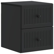 Wandbeugel Bedkast Zwart 33 x 34,5 x 40 cm Bewerkt hout