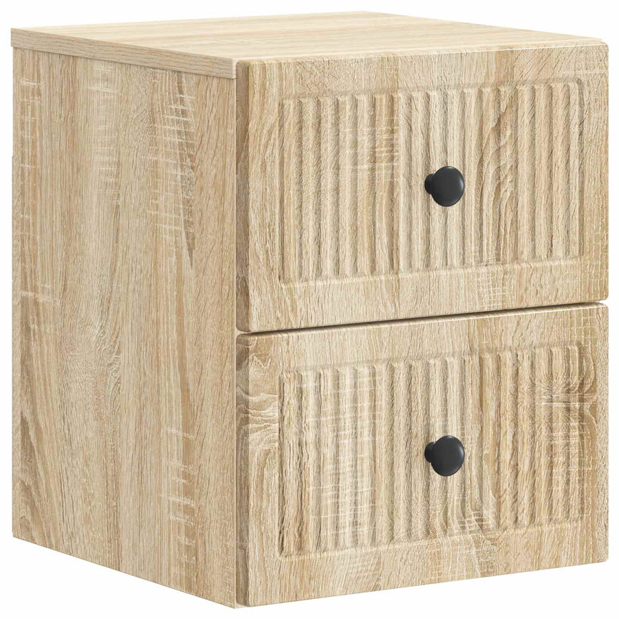 Wandbeugel Bedkast Sonoma Eiken 33 x 34,5 x 40 cm Bewerkt hout