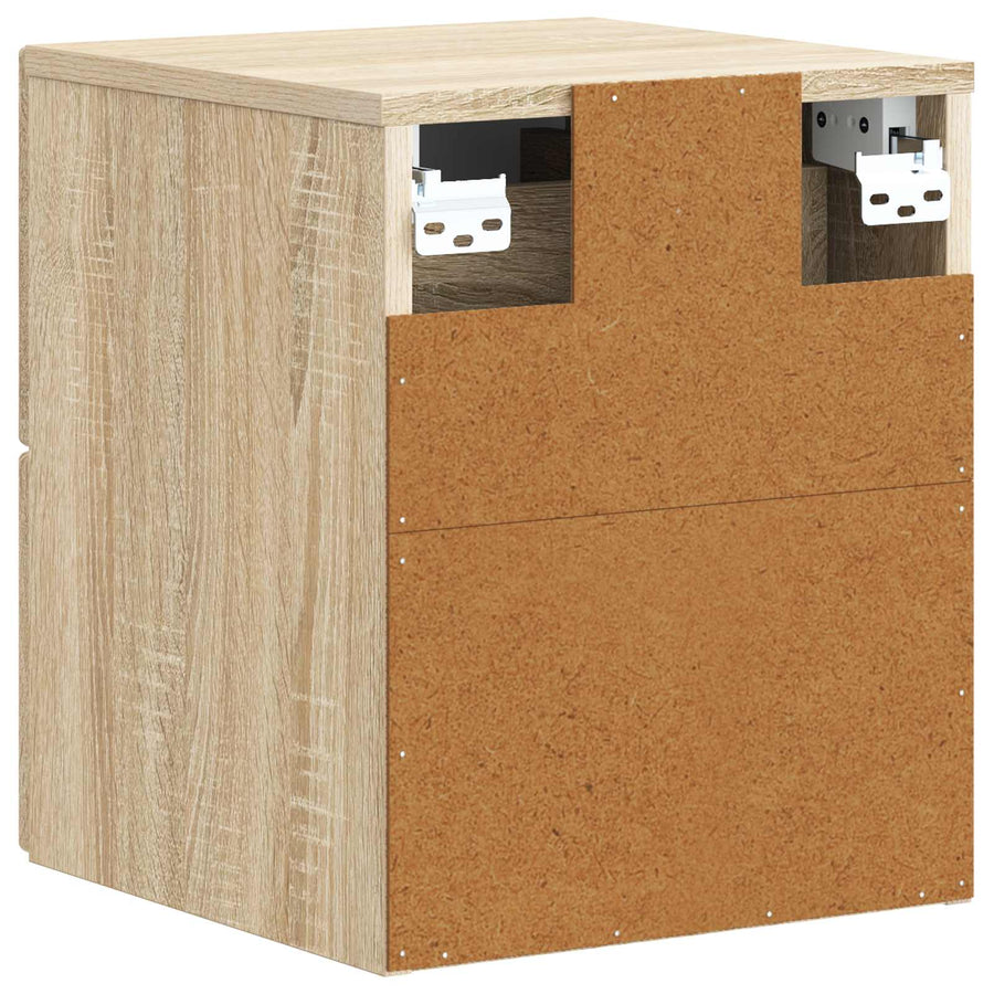 Wandbeugel Bedkast Sonoma Eiken 33 x 34,5 x 40 cm Bewerkt hout