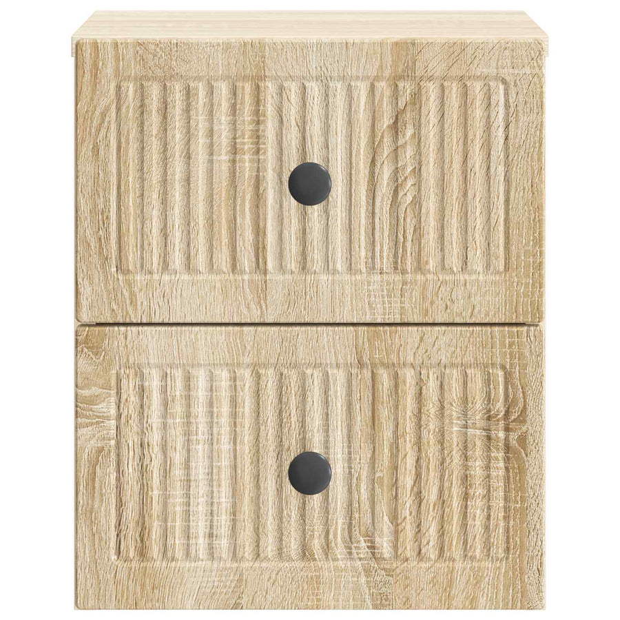 Wandbeugel Bedkast Sonoma Eiken 33 x 34,5 x 40 cm Bewerkt hout