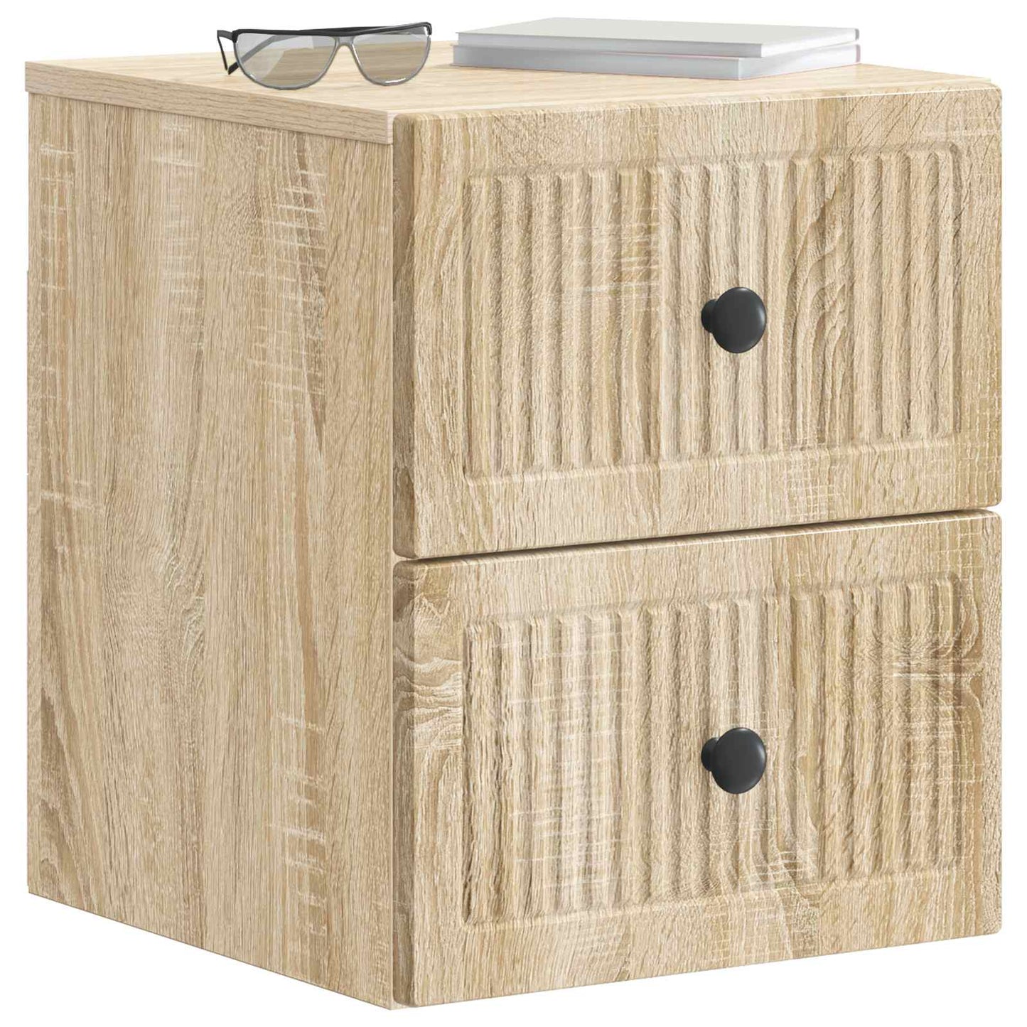 Wandbeugel Bedkast Sonoma Eiken 33 x 34,5 x 40 cm Bewerkt hout