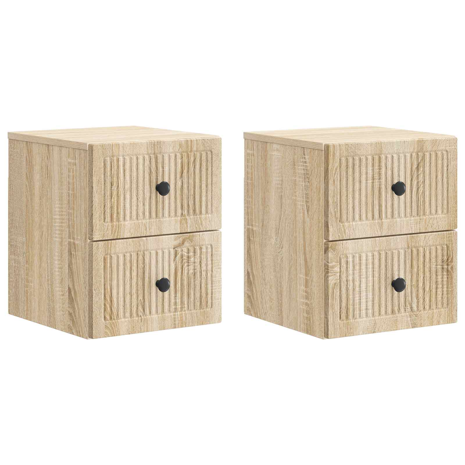 Wandbeugel Bedkast 2 pcs Sonoma Eiken 33 x 34,5 x 40 cm