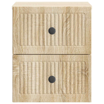 Wandbeugel Bedkast 2 pcs Sonoma Eiken 33 x 34,5 x 40 cm