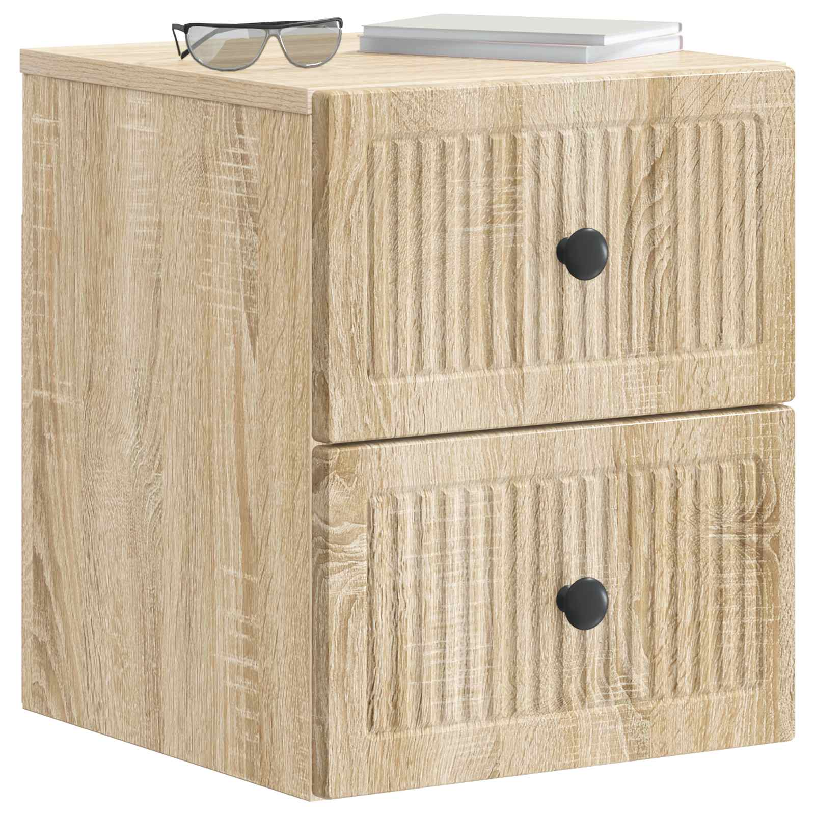 Wandbeugel Bedkast 2 pcs Sonoma Eiken 33 x 34,5 x 40 cm