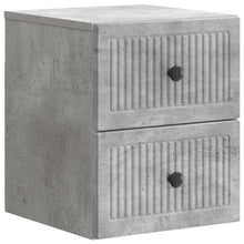 Wandbeugel Bedkast Betongrijs 33 x 34,5 x 40 cm Bewerkt hout