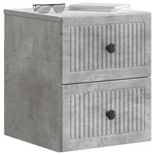 Wandbeugel Bedkast Betongrijs 33 x 34,5 x 40 cm Bewerkt hout