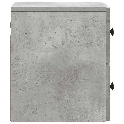 Wandbeugel Bedkast Betongrijs 33 x 34,5 x 40 cm Bewerkt hout