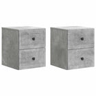 Nachtkastje 33x34,5x40 cm betongrijs bewerkt hout