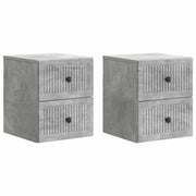 Nachtkastje 33x34,5x40 cm betongrijs bewerkt hout
