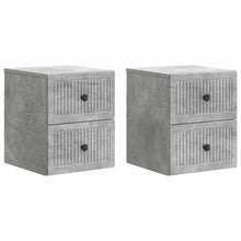 Wandbeugel Bedkast met lade 2 pcs Betongrijs 33 x 34,5 x 40 cm