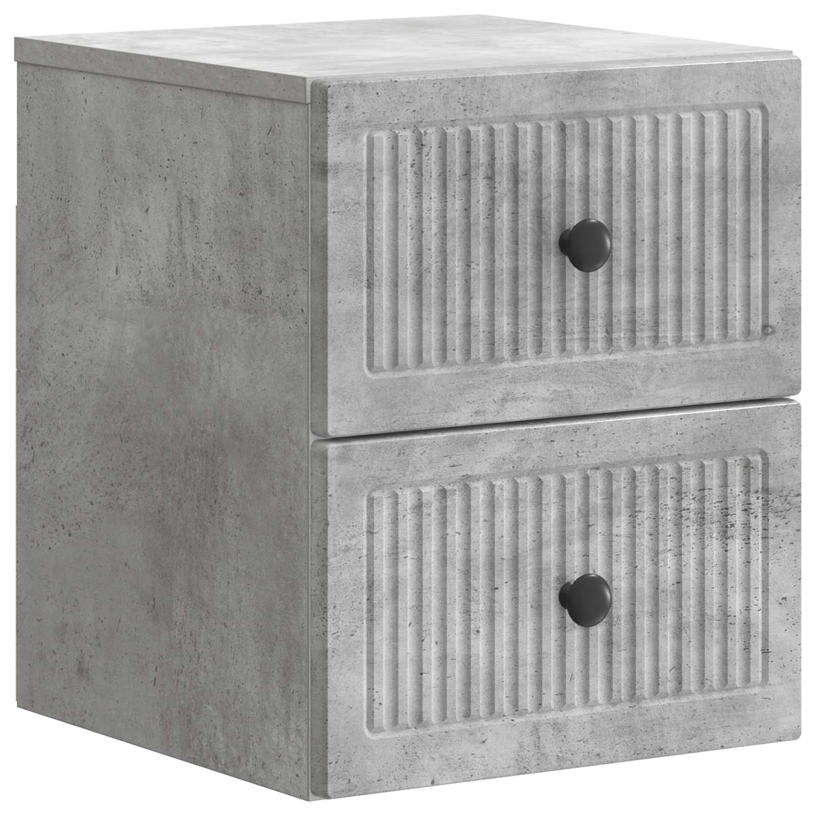 Wandbeugel Bedkast met lade 2 pcs Betongrijs 33 x 34,5 x 40 cm