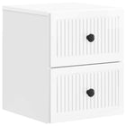 Nachtkastje 33x34.5x40 cm hoogglans wit bewerkt hout