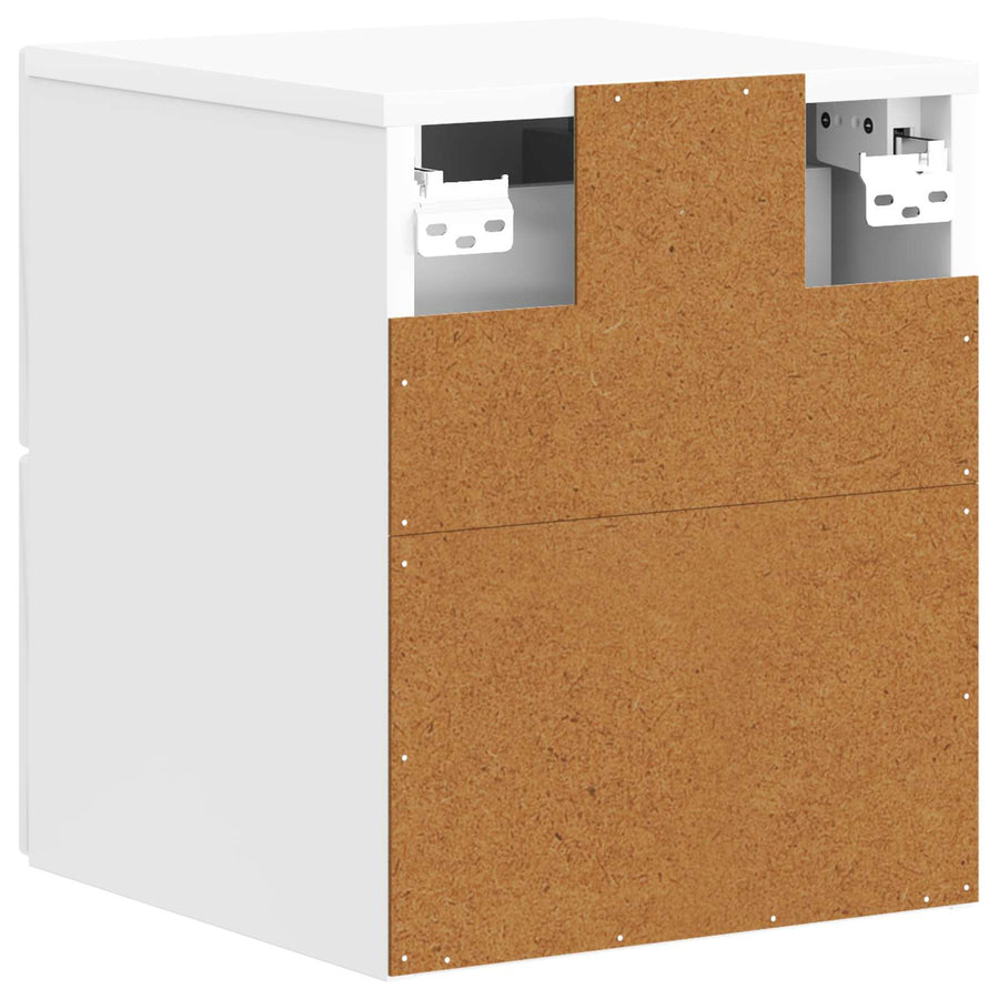 Wandbeugel Bedkast Hoogglans Wit 33 x 34,5 x 40 cm Bewerkt hout