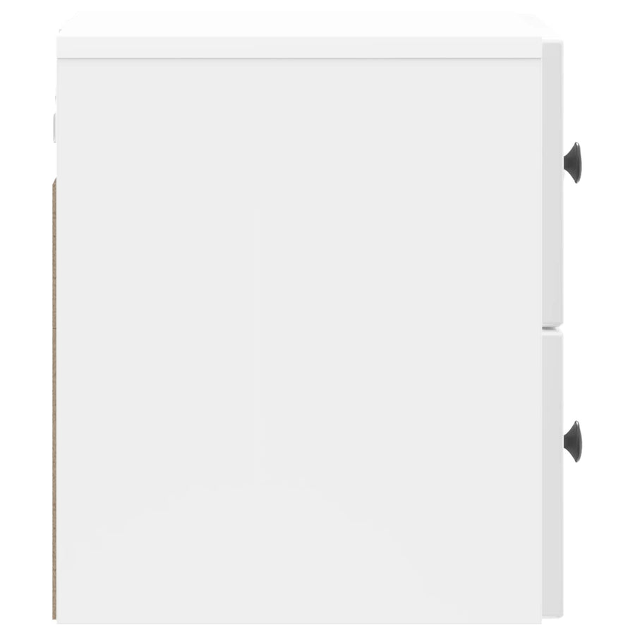 Wandbeugel Bedkast Hoogglans Wit 33 x 34,5 x 40 cm Bewerkt hout