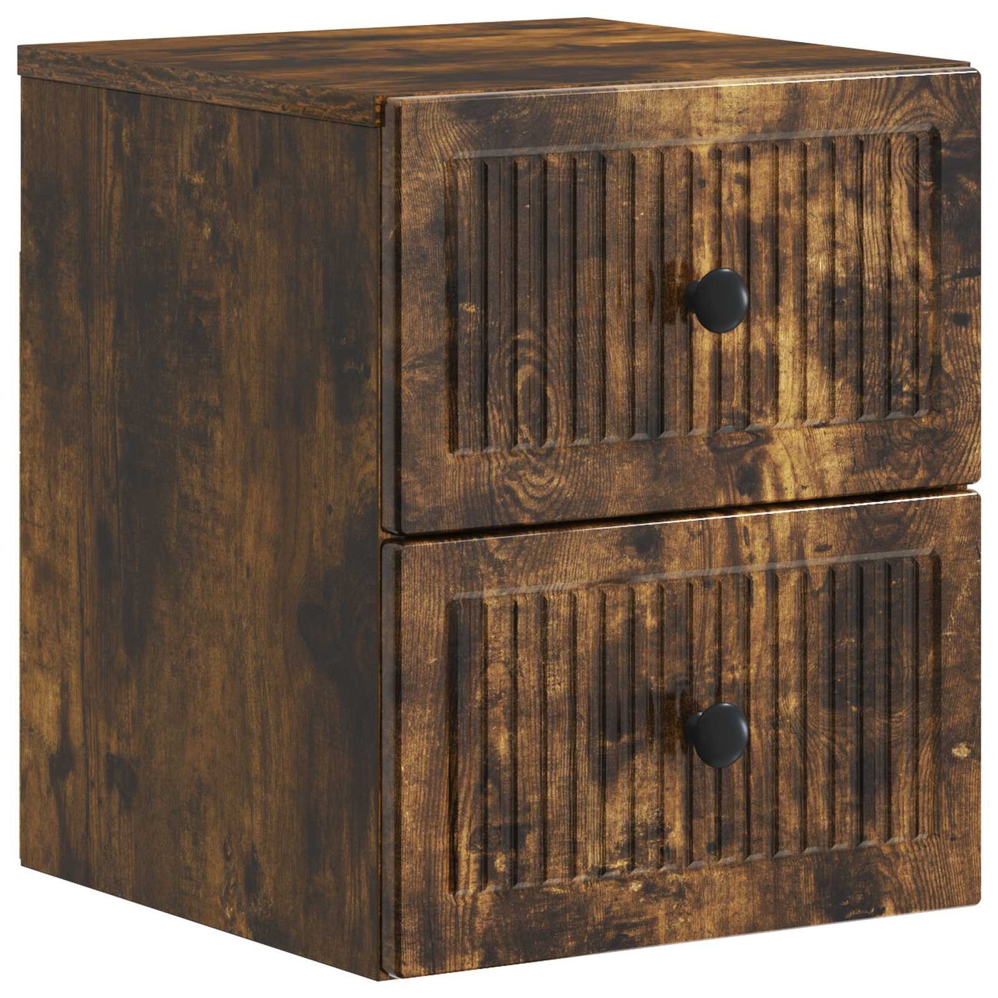 Wandbeugel Bedkast Gerookt eiken 33 x 34,5 x 40 cm Bewerkt hout
