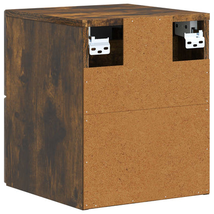Wandbeugel Bedkast 2 pcs Gerookt eiken 33 x 34,5 x 40 cm
