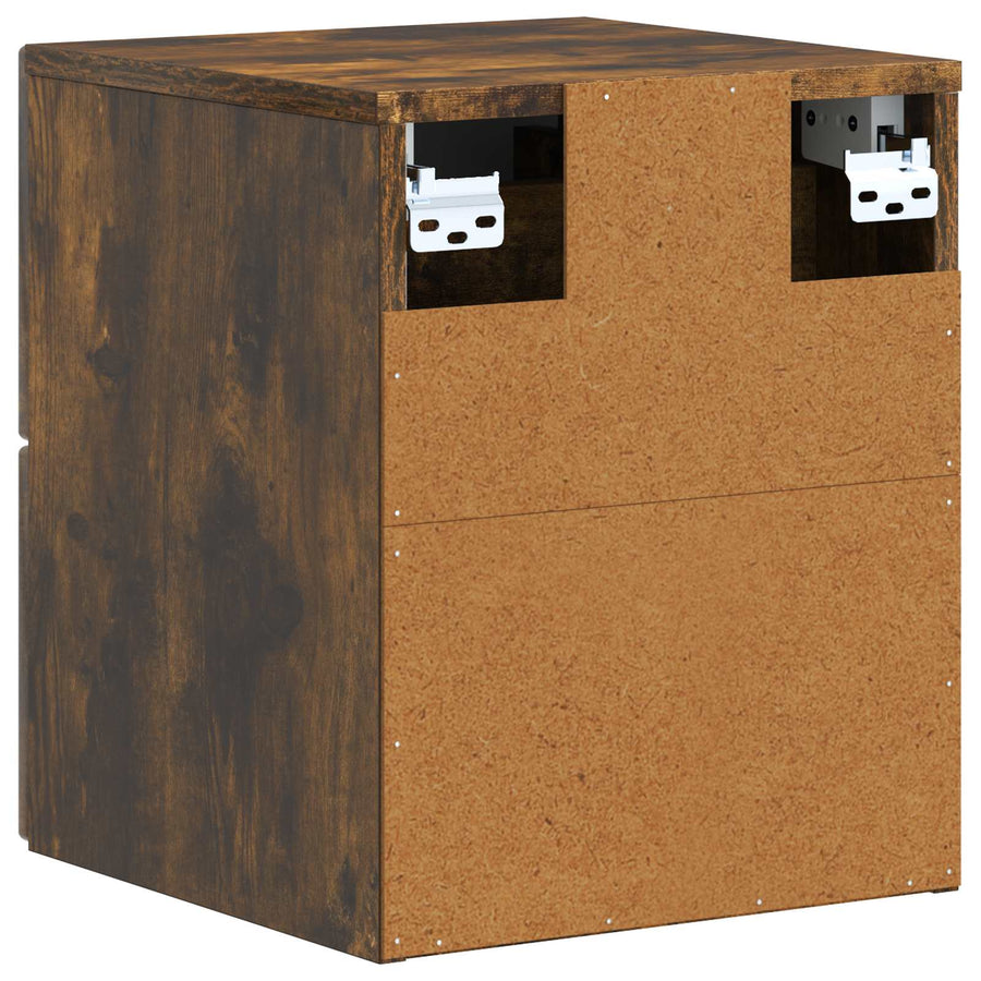 Wandbeugel Bedkast 2 pcs Gerookt eiken 33 x 34,5 x 40 cm