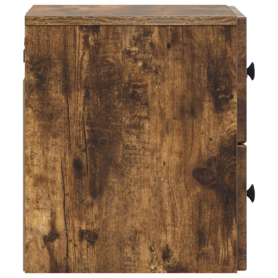 Wandbeugel Bedkast 2 pcs Gerookt eiken 33 x 34,5 x 40 cm