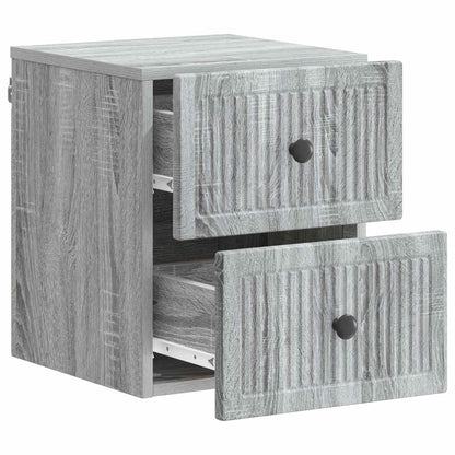 Wandbeugel Bedkast Grijs sonoma 33 x 34,5 x 40 cm Bewerkt hout