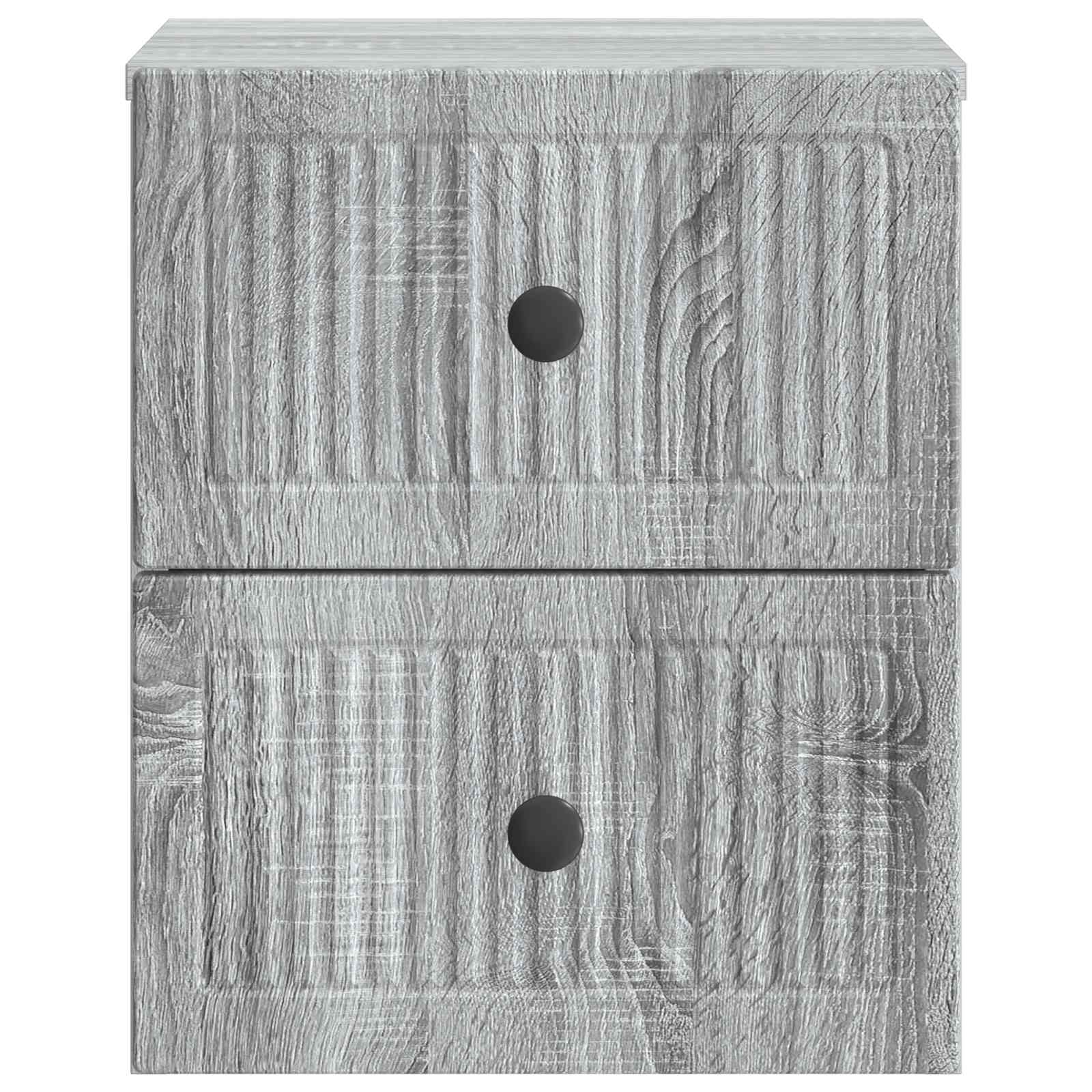 Wandbeugel Bedkast Grijs sonoma 33 x 34,5 x 40 cm Bewerkt hout