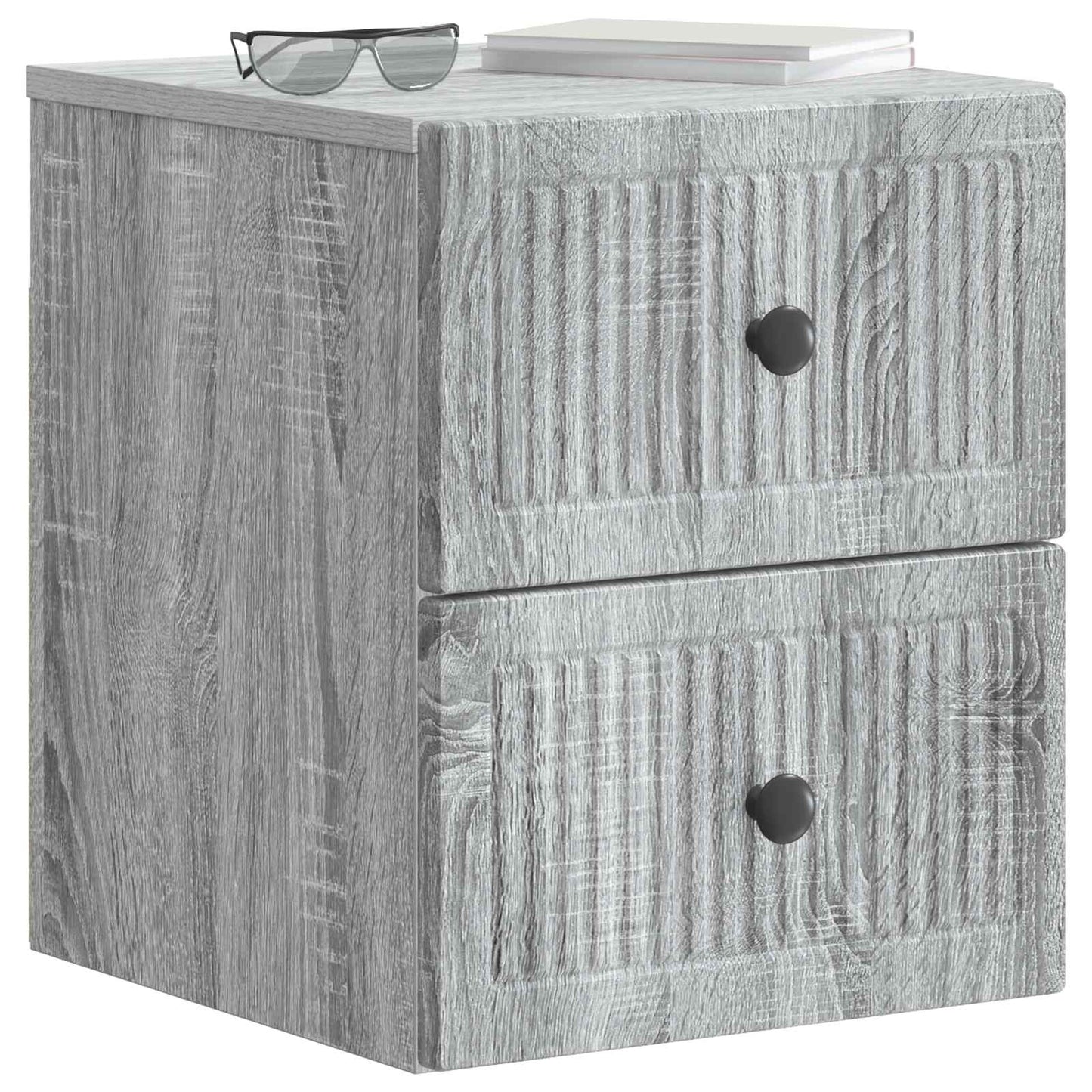 Wandbeugel Bedkast 2 pcs Grijs sonoma 33 x 34,5 x 40 cm