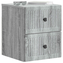 Wandbeugel Bedkast 2 pcs Grijs sonoma 33 x 34,5 x 40 cm