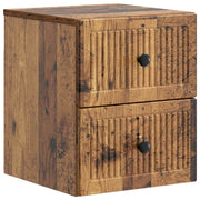 Nachtkastje wandmontage 33x34,5x40 cm bewerkt hout