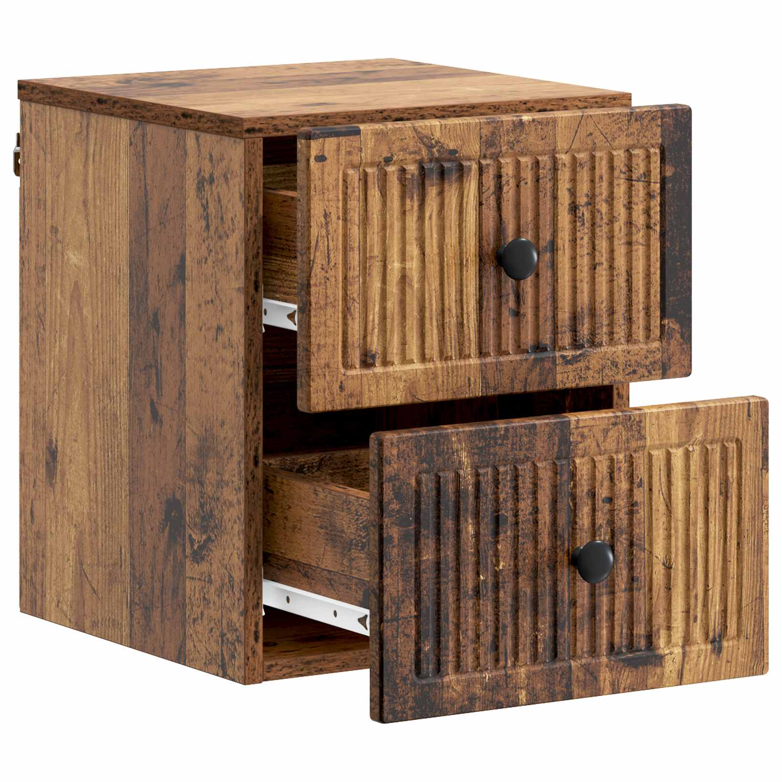 Wandbeugel Bedkast Oud hout 33 x 34,5 x 40 cm Bewerkt hout
