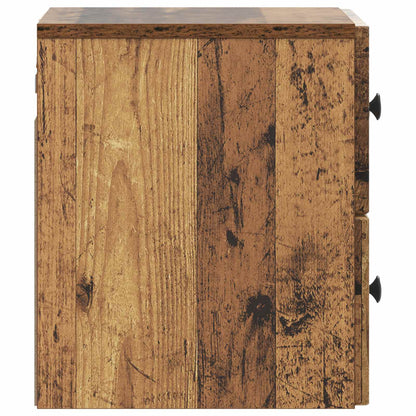 Wandbeugel Bedkast Oud hout 33 x 34,5 x 40 cm Bewerkt hout