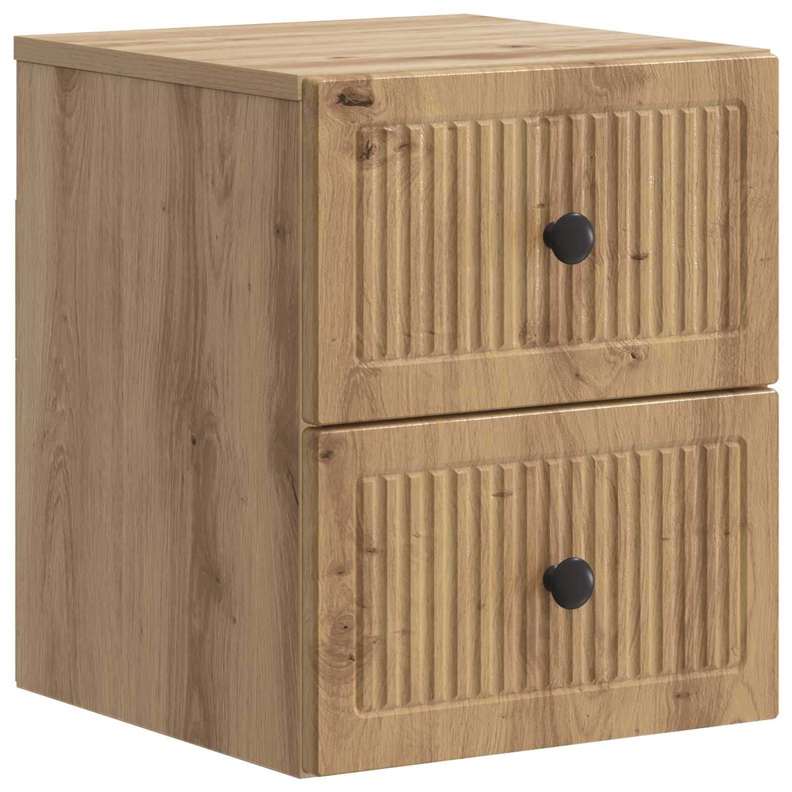 Wandbeugel Bedkast 2 pcs Artisanaal eiken 33 x 34,5 x 40 cm
