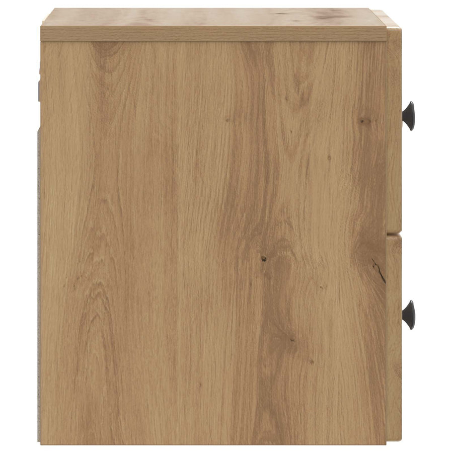 Wandbeugel Bedkast 2 pcs Artisanaal eiken 33 x 34,5 x 40 cm
