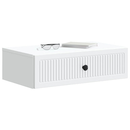Wandmontage Zijtafel Wit 59 x 34,5 x 17 cm Bewerkt hout