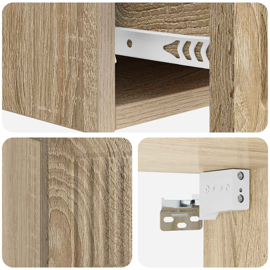 Wandmontage Zijtafel Sonoma Eiken 59 x 34,5 x 17 cm
