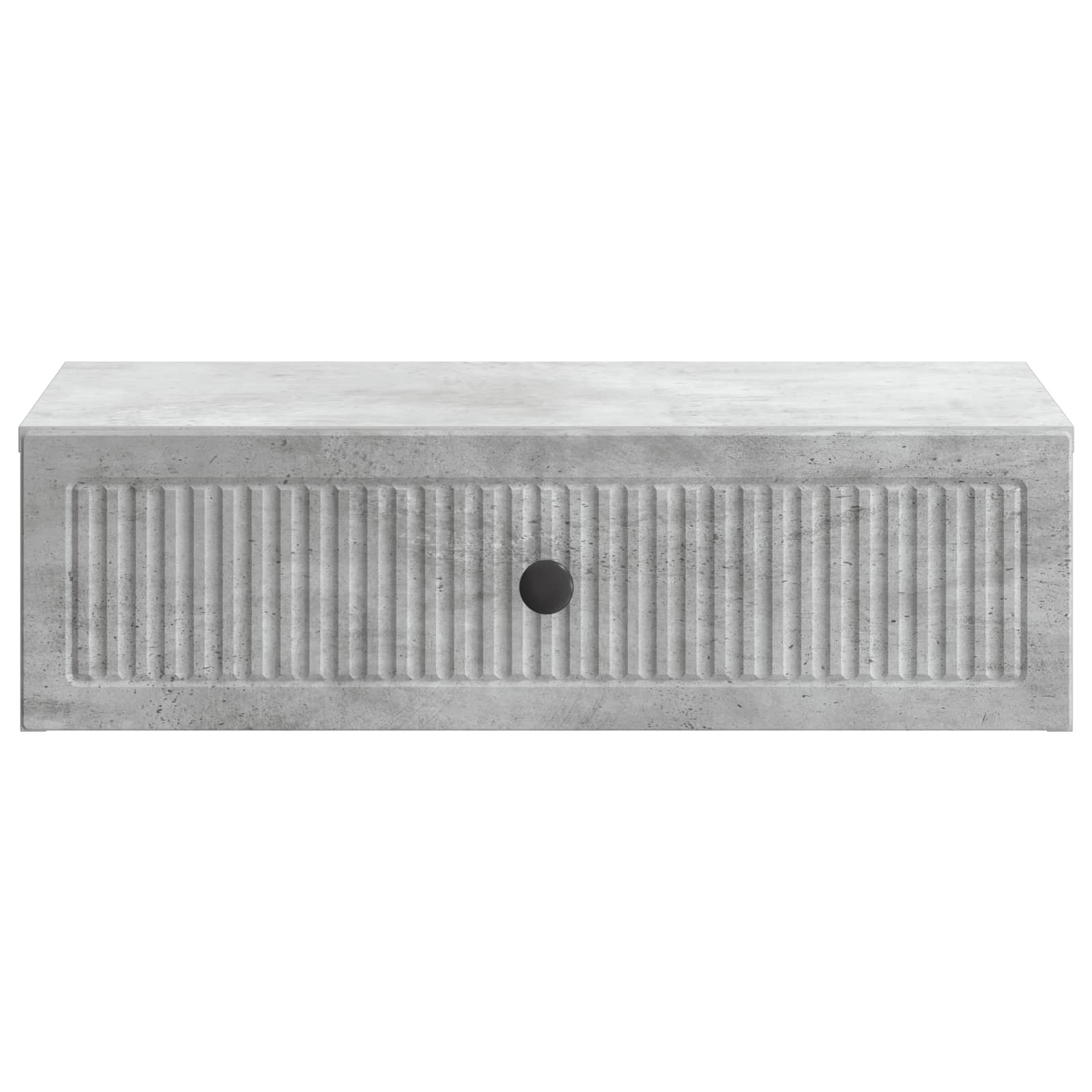 Wandmontage Zijtafel Betongrijs 59 x 34,5 x 17 cm Bewerkt hout