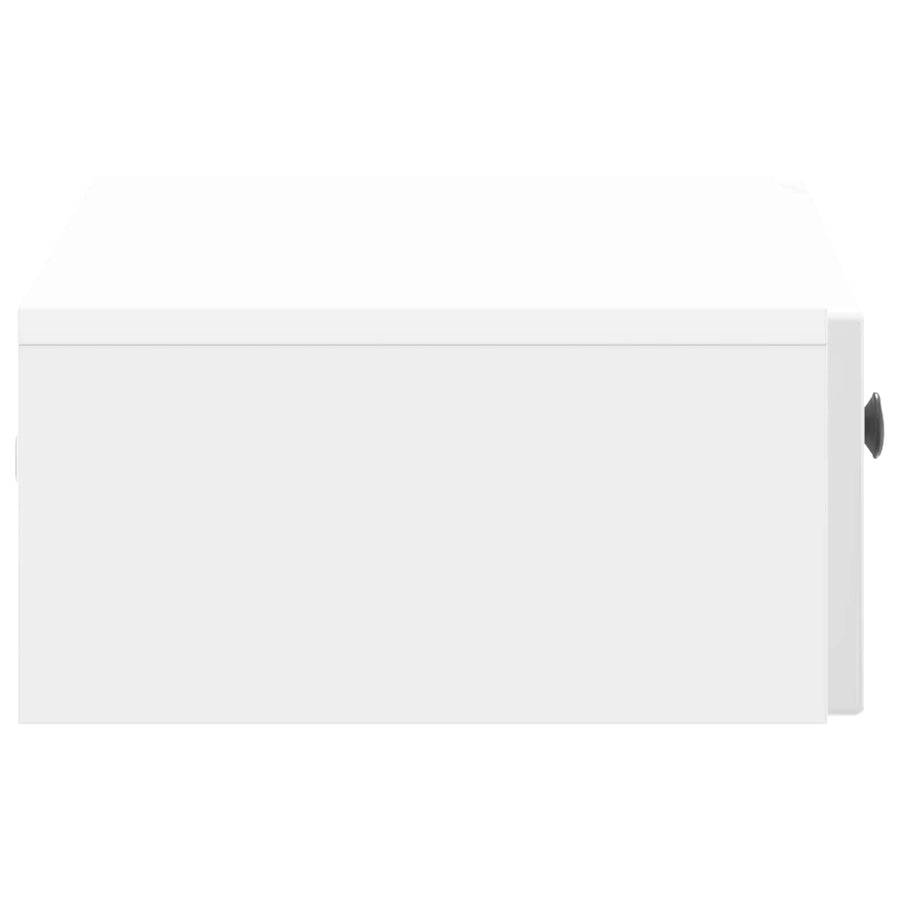 Wandmontage Zijtafel Hoogglans Wit 59 x 34,5 x 17 cm