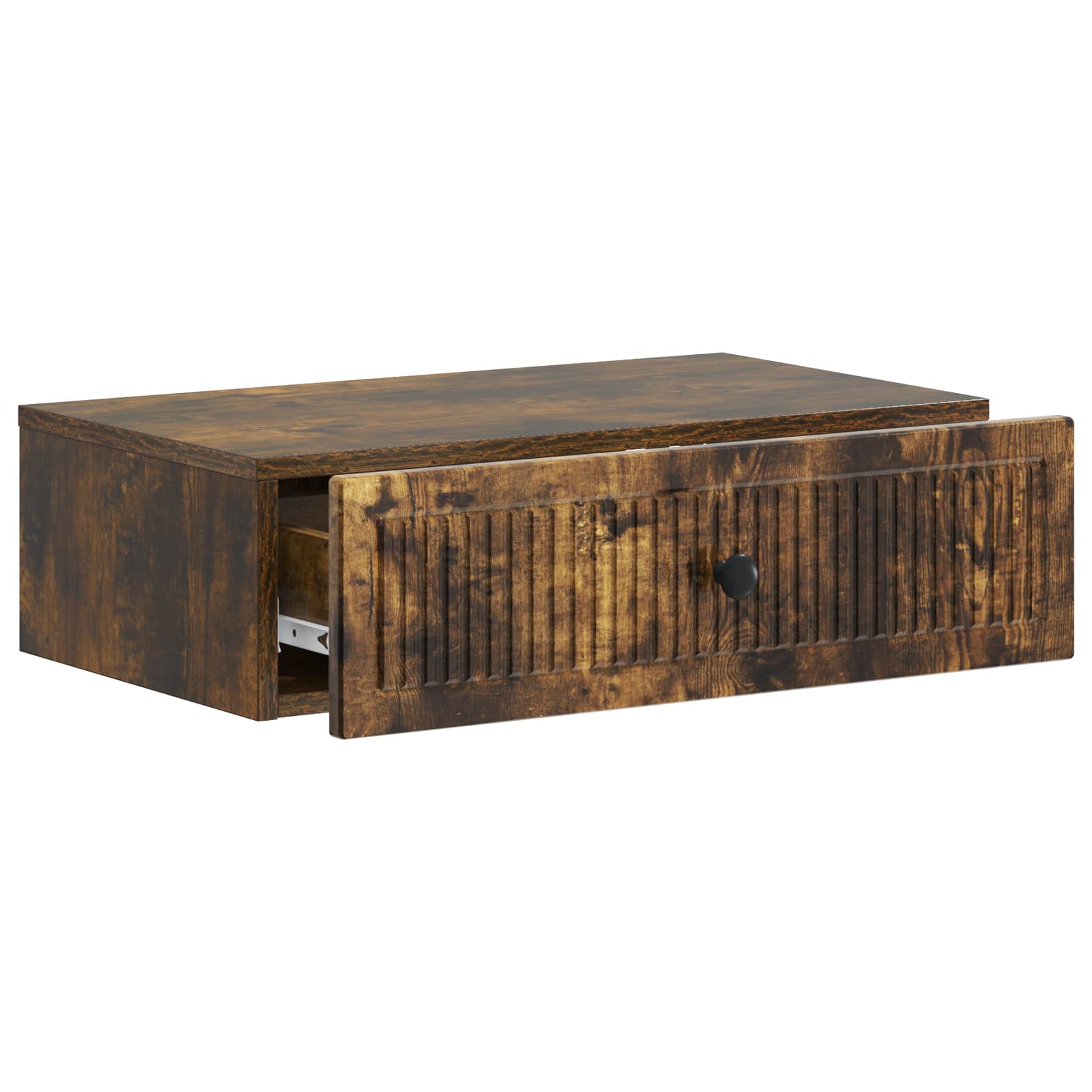 Wandmontage Zijtafel Gerookt eiken 59 x 34,5 x 17 cm