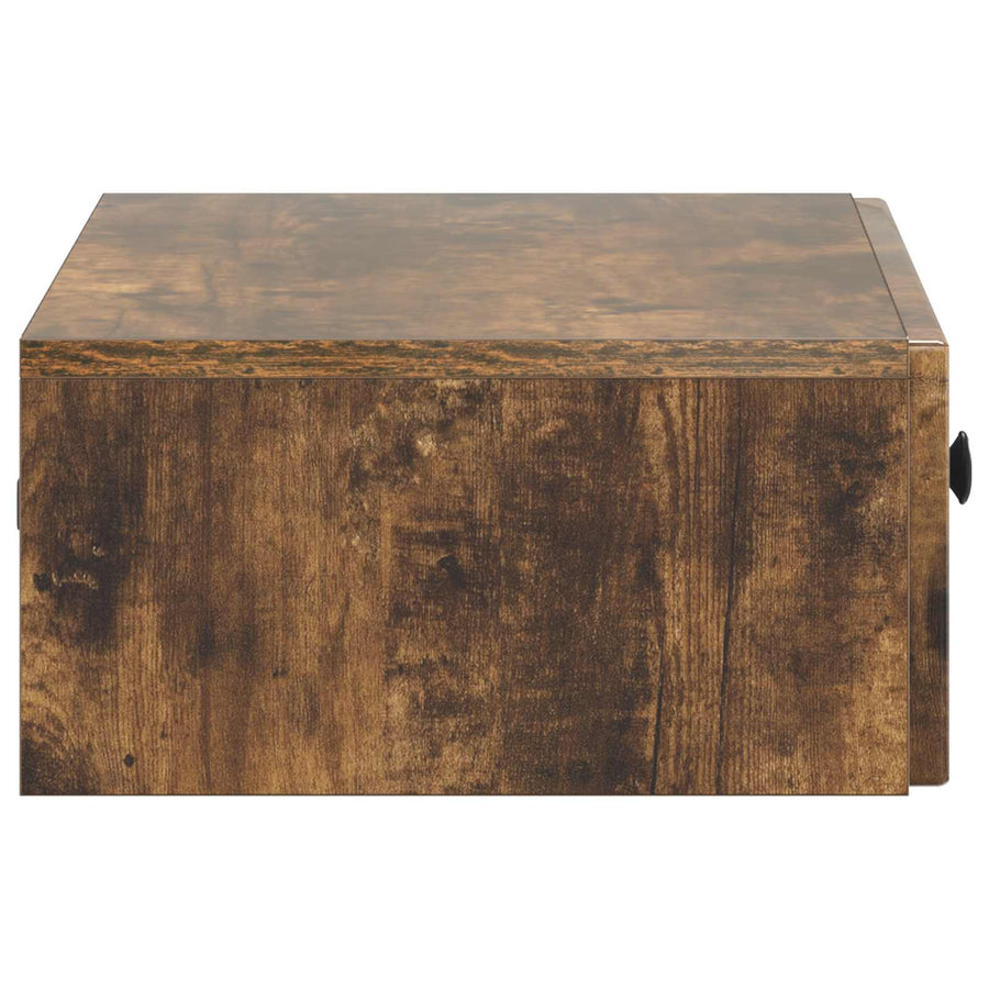 Wandmontage Zijtafel Gerookt eiken 59 x 34,5 x 17 cm