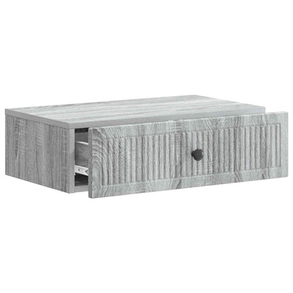 Wandmontage Zijtafel Grijs sonoma 59 x 34,5 x 17 cm