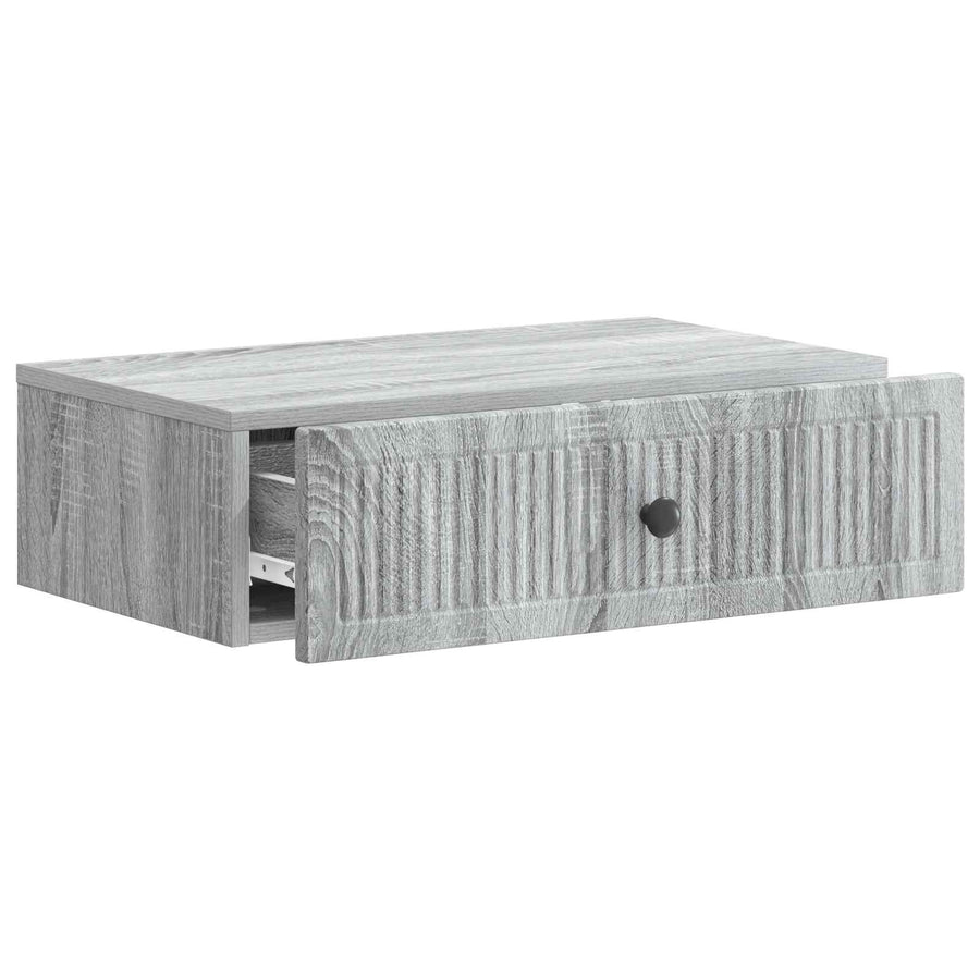 Wandmontage Zijtafel Grijs sonoma 59 x 34,5 x 17 cm