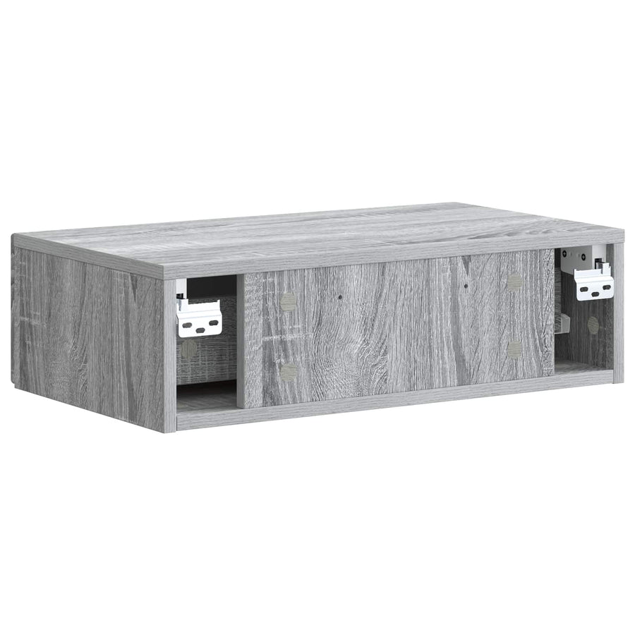 Wandmontage Zijtafel Grijs sonoma 59 x 34,5 x 17 cm